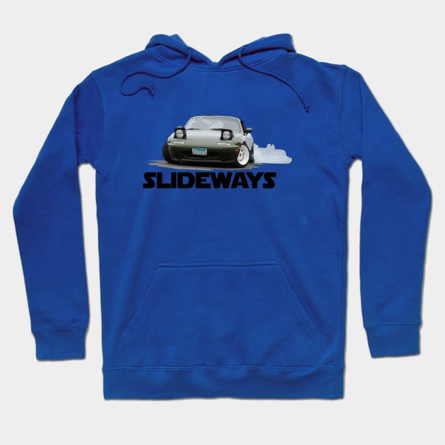 Mazda Miata / MX-5 - Drifting Slideways Hoodie by mudfleap